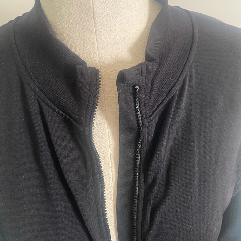 PINK Victoria's Secret Black Mesh Sleeve Sweatshirt - Picture 9 of 10